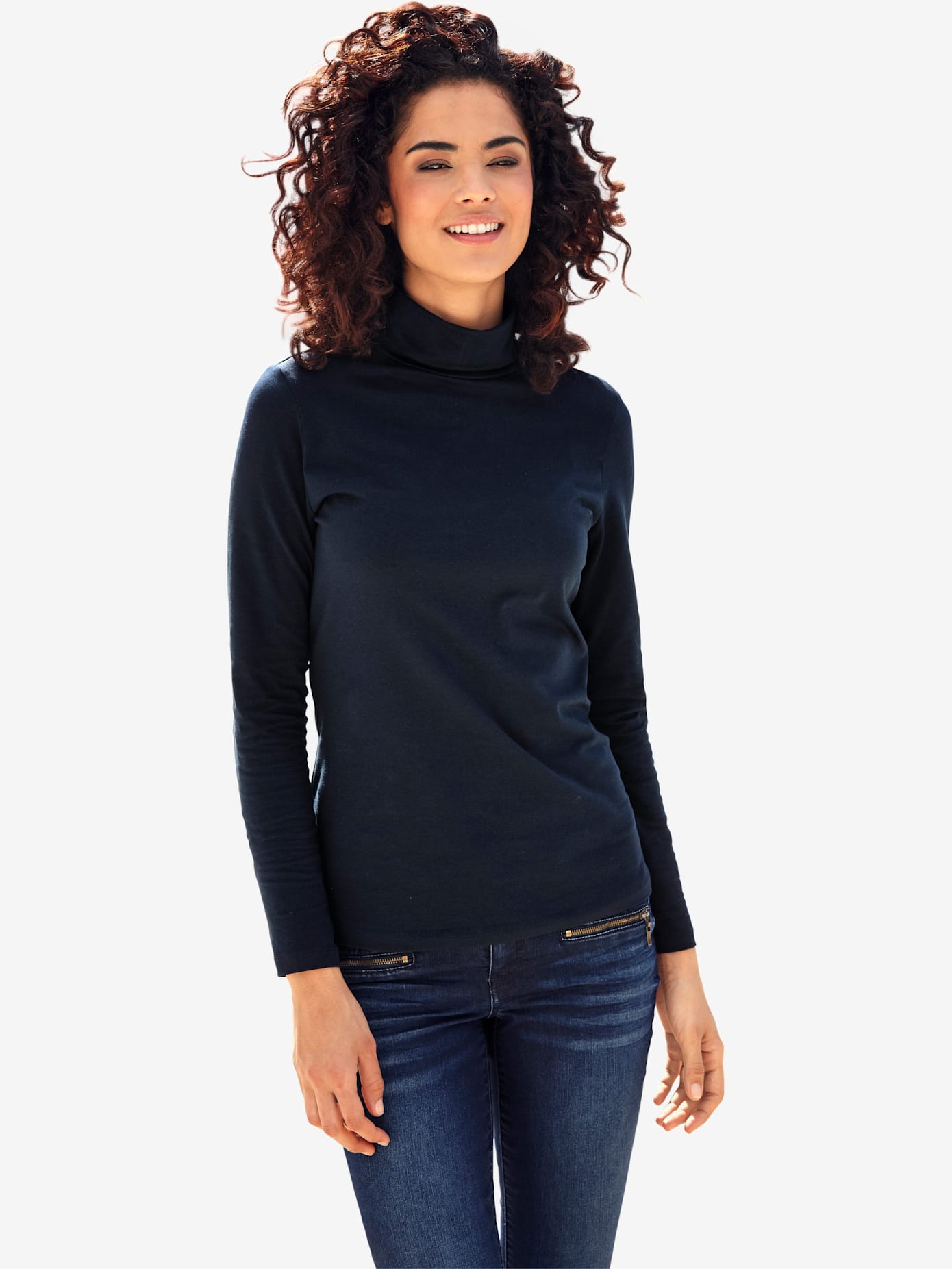 T-shirt col roulé basique incontournable avec col roulé