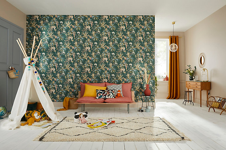 Rideau uni Milone 260 x 140 cm GoodHome jaune moutarde