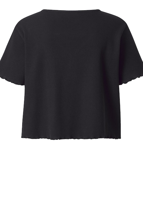 T-Shirt, cropped, V-Ausschnitt, Halbarm
