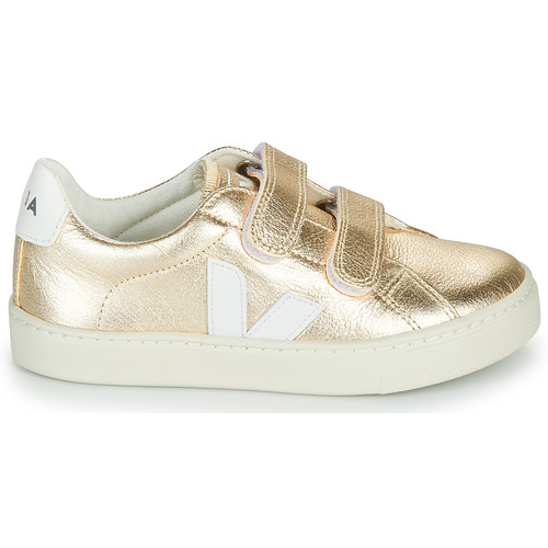 Veja - SMALL ESPLAR VELCRO - Doré / Blanc