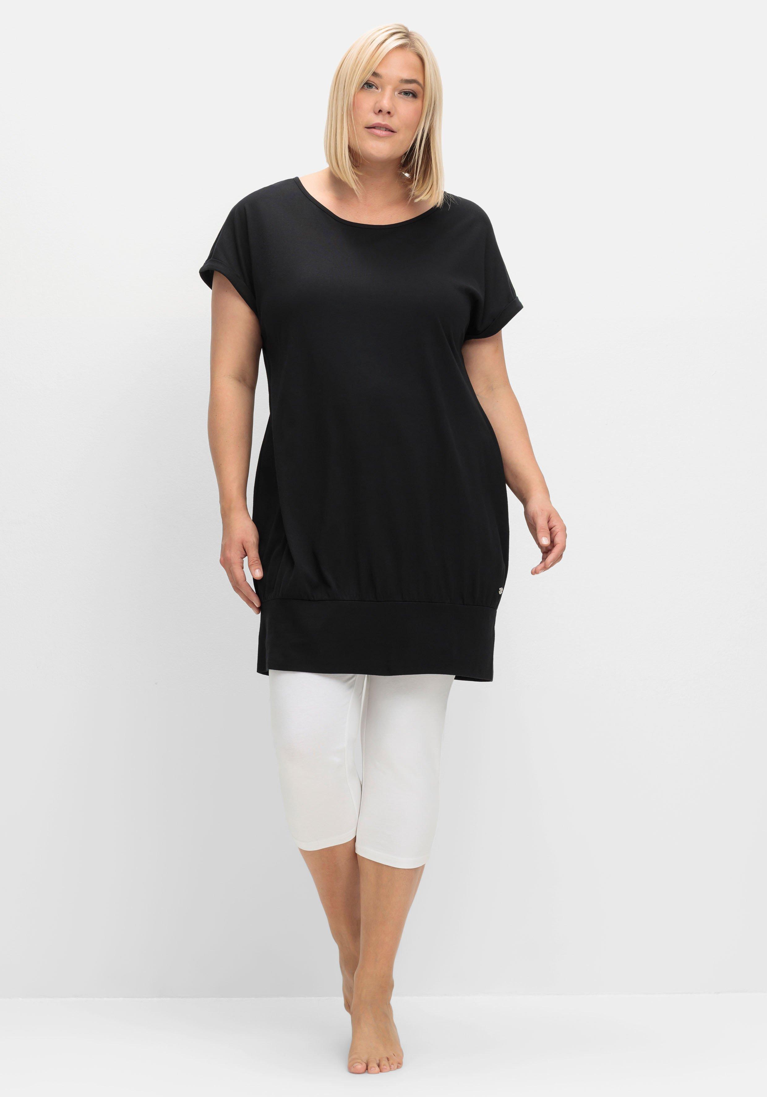 Oversize-Shirt mit breitem Saumbündchen