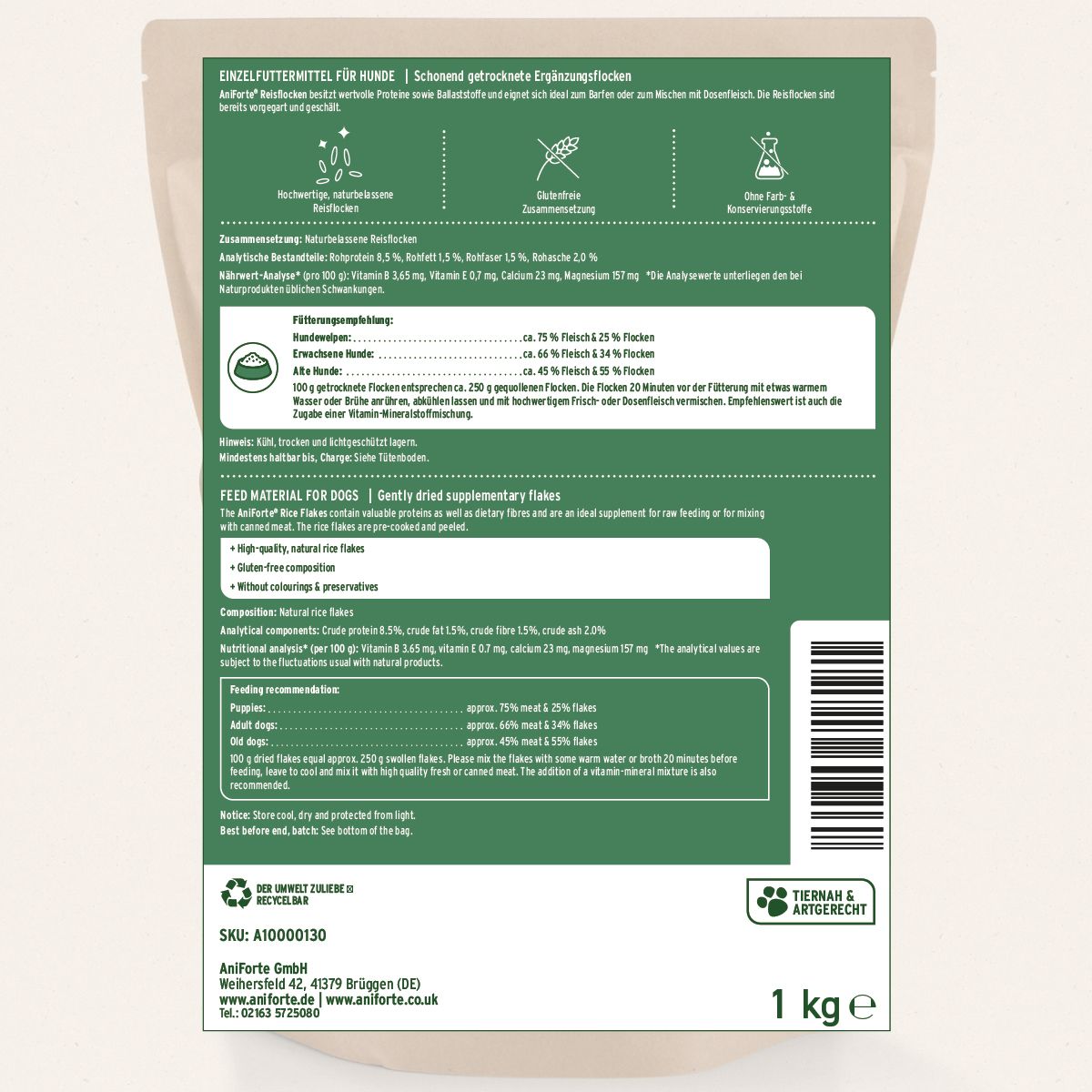 AniForte BARF-Line Reisflocken