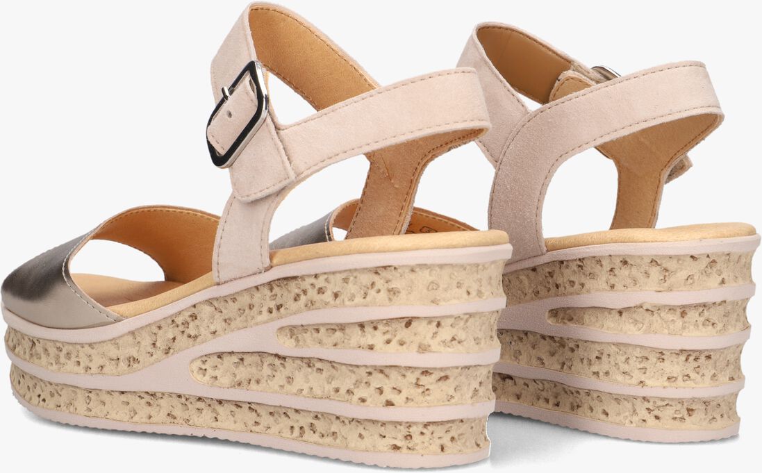 roségouden gabor sandalen met hak 651