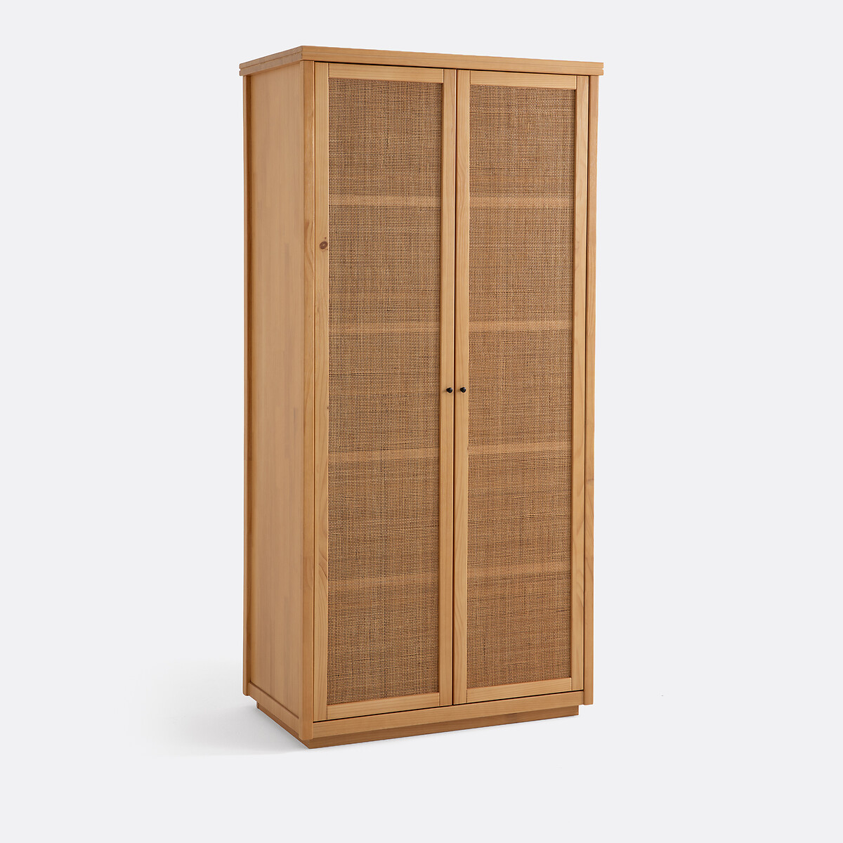 LA REDOUTE INTERIEURS<br>Armário com 2 portas em pinho maciço e rattan, Gabin