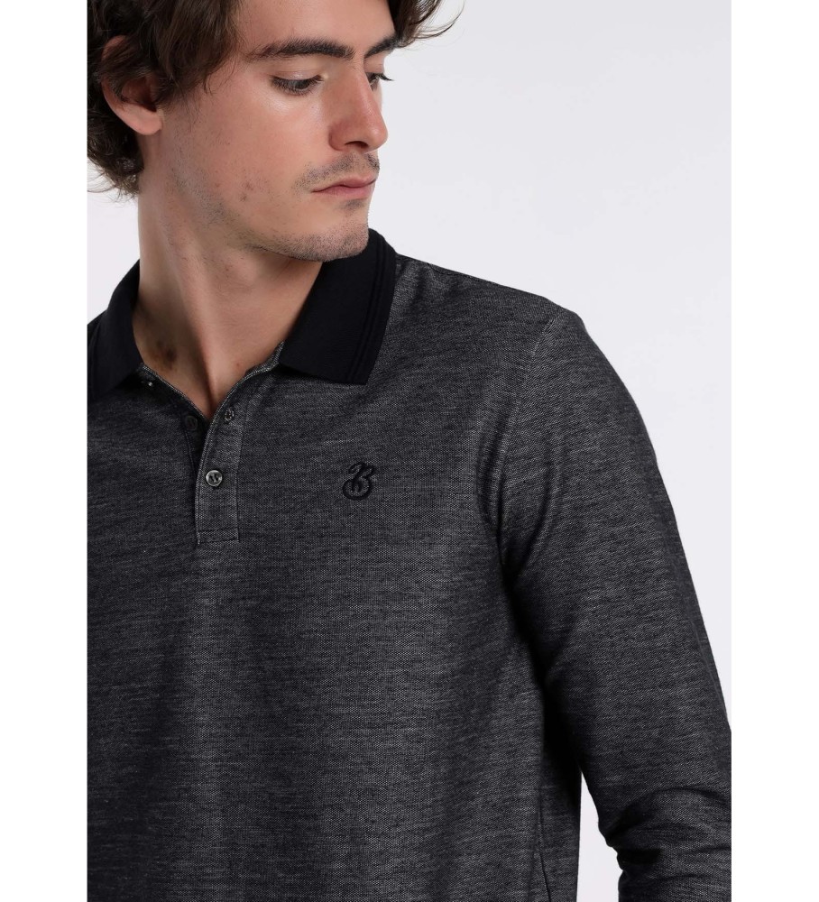Camisa polo de manga comprida Bendorff com detalhes em preto.