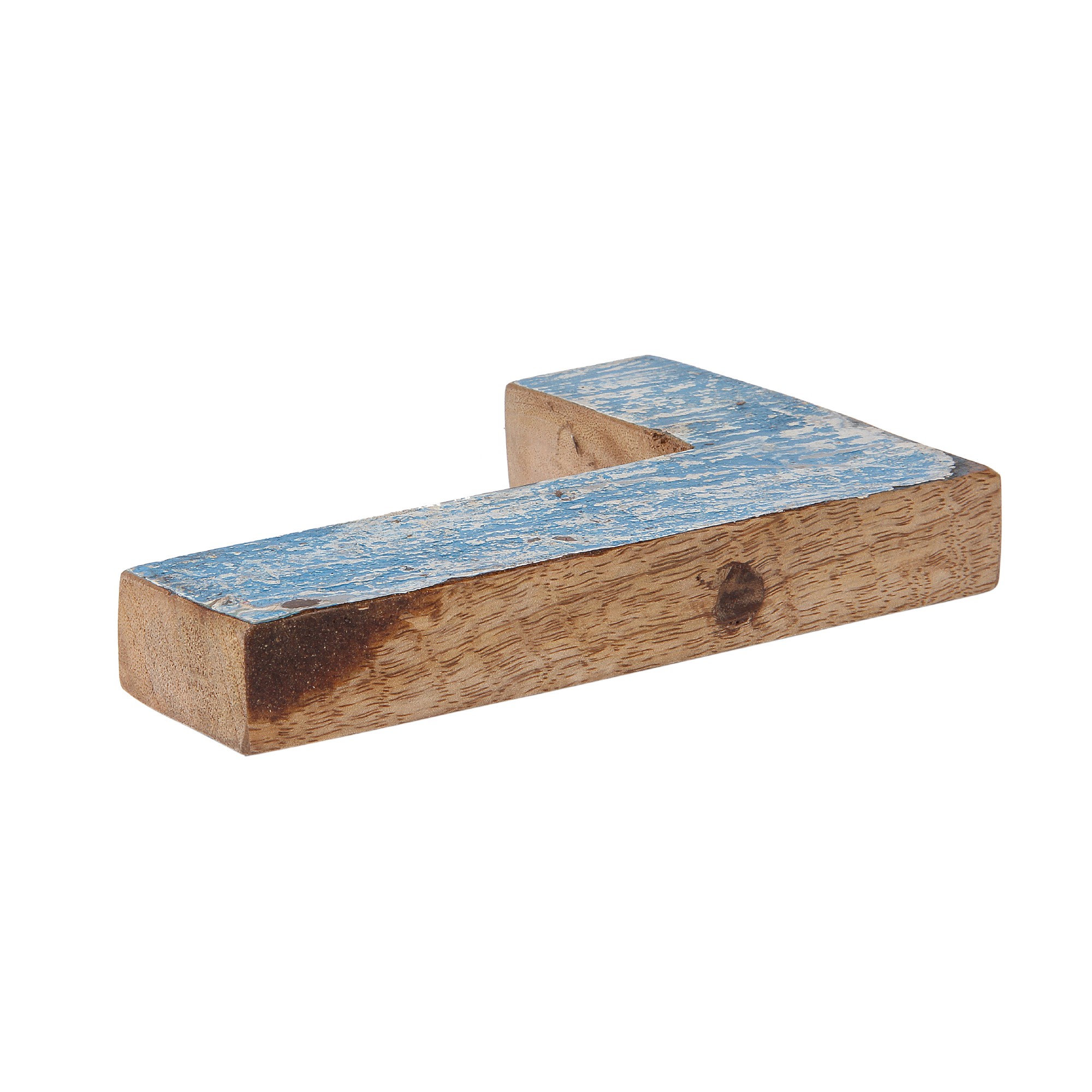 Holzbuchstabe 'L', mehrfarbig, T 2,5 cm, B 13 cm, H 19 cm von fischer's lagerhaus
