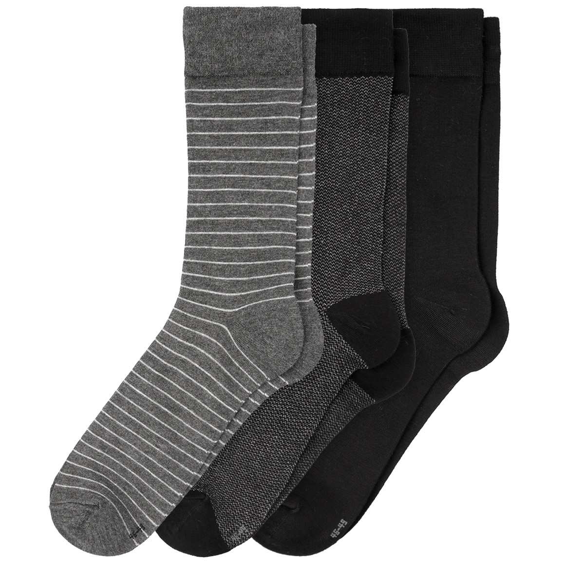 VanVaan 3 Paar Herren Socken  mit Viskose schwarz / dunkelgrau