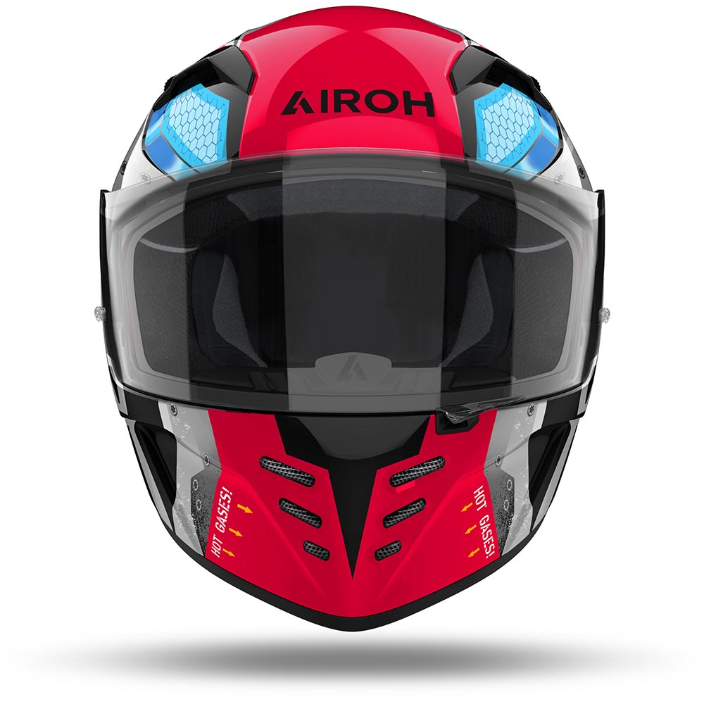Airoh - Casque Connor Bot Gris brillant / Noir / Rouge