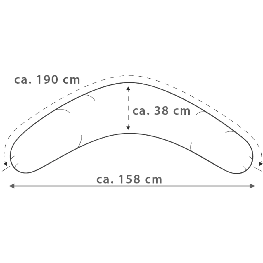 THERALINE Das Original Stillkissen inkl. Bezug PappelBambus-Kollektion
