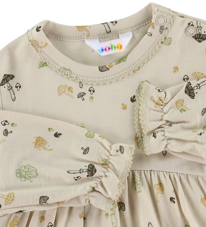 Joha Kleid - Wolle - Beige m. Pilze