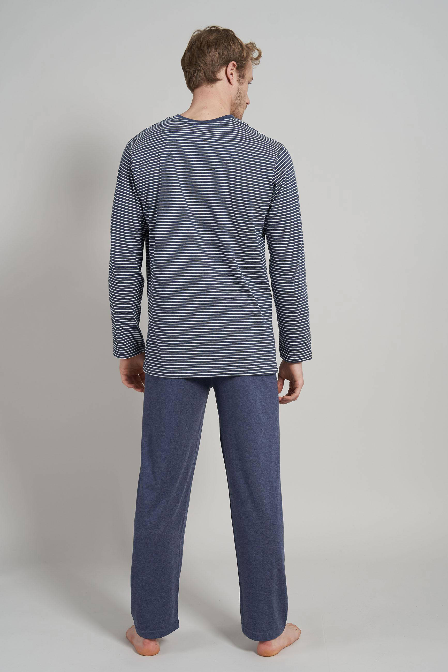 Ceceba +size pyjama met strepen blauw