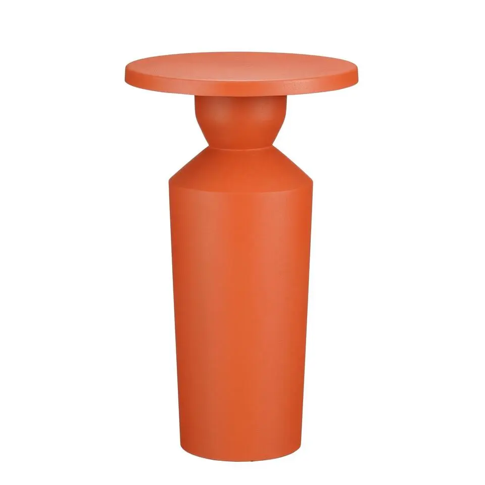Mica Decorations Feroza Bijzettafel - H51 x Ø30 cm - Metaal - Oranje