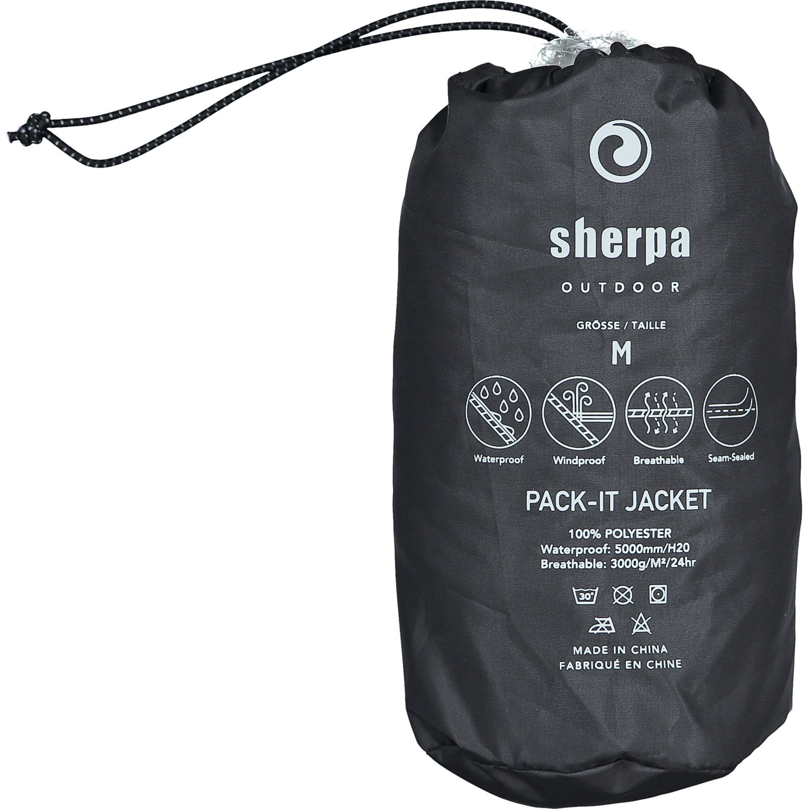 Sherpa Legpa Hr Regenjacke, anthrazit, L