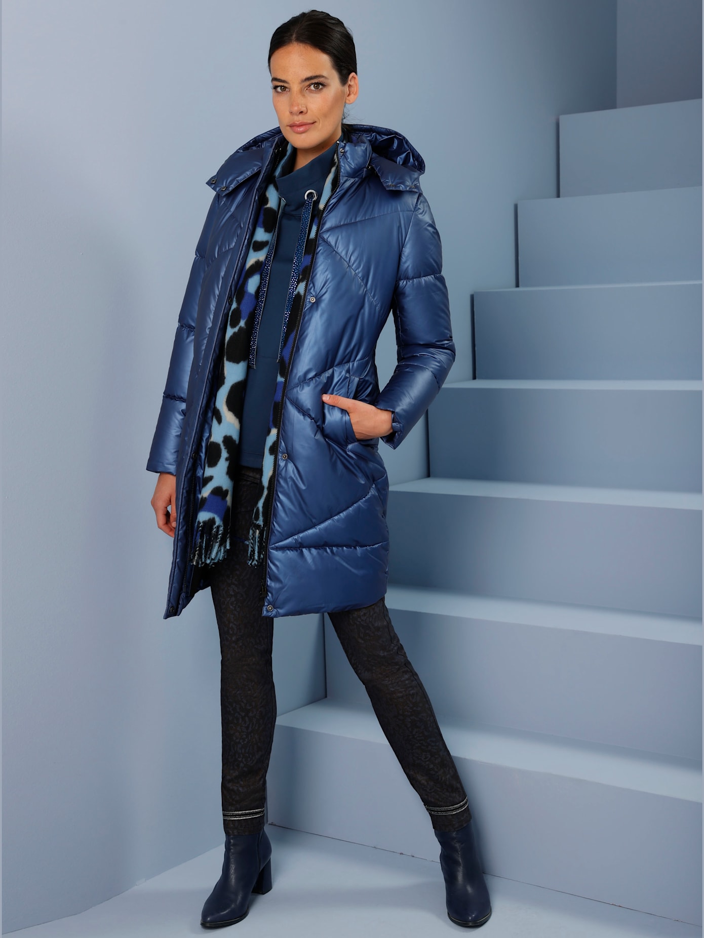 Manteau matelassé aspect métallisé tendance