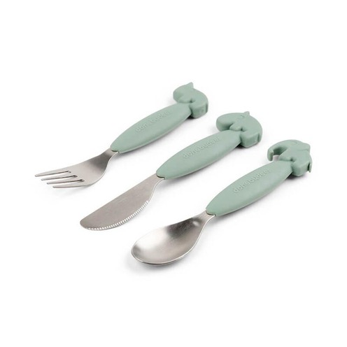 Set de couverts Easy-grip Deer friends Vert - DONE BY DEER