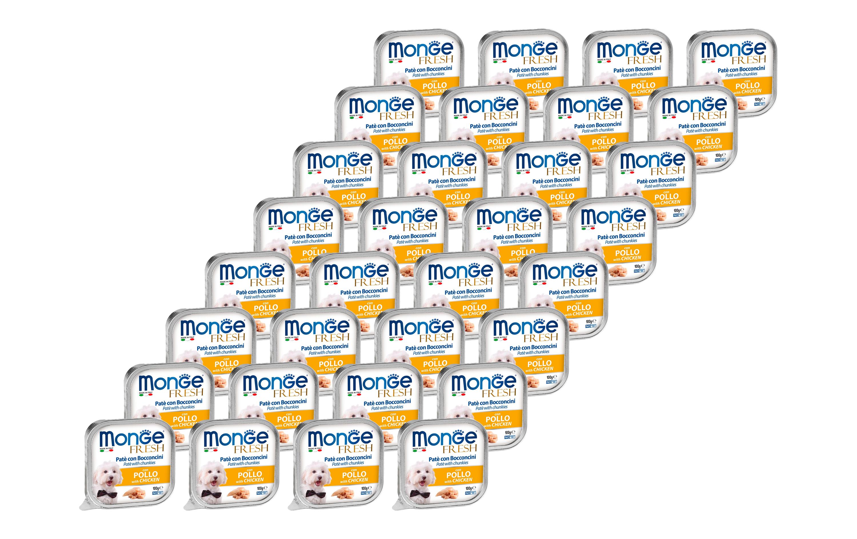 Nassfutter Fresh Pâté Huhn, 32 x 100 gAlleinfuttermittel für ausgewachsene Hunde