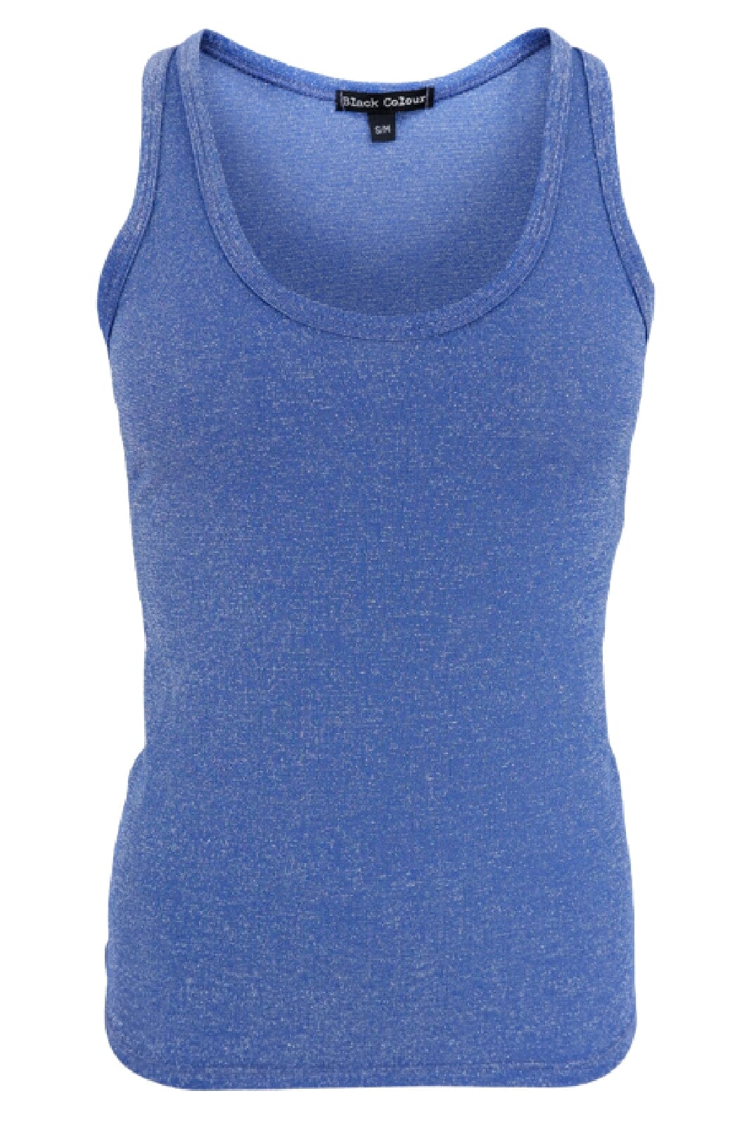 Black Colour Bcfaye Lurex Top sky blue
