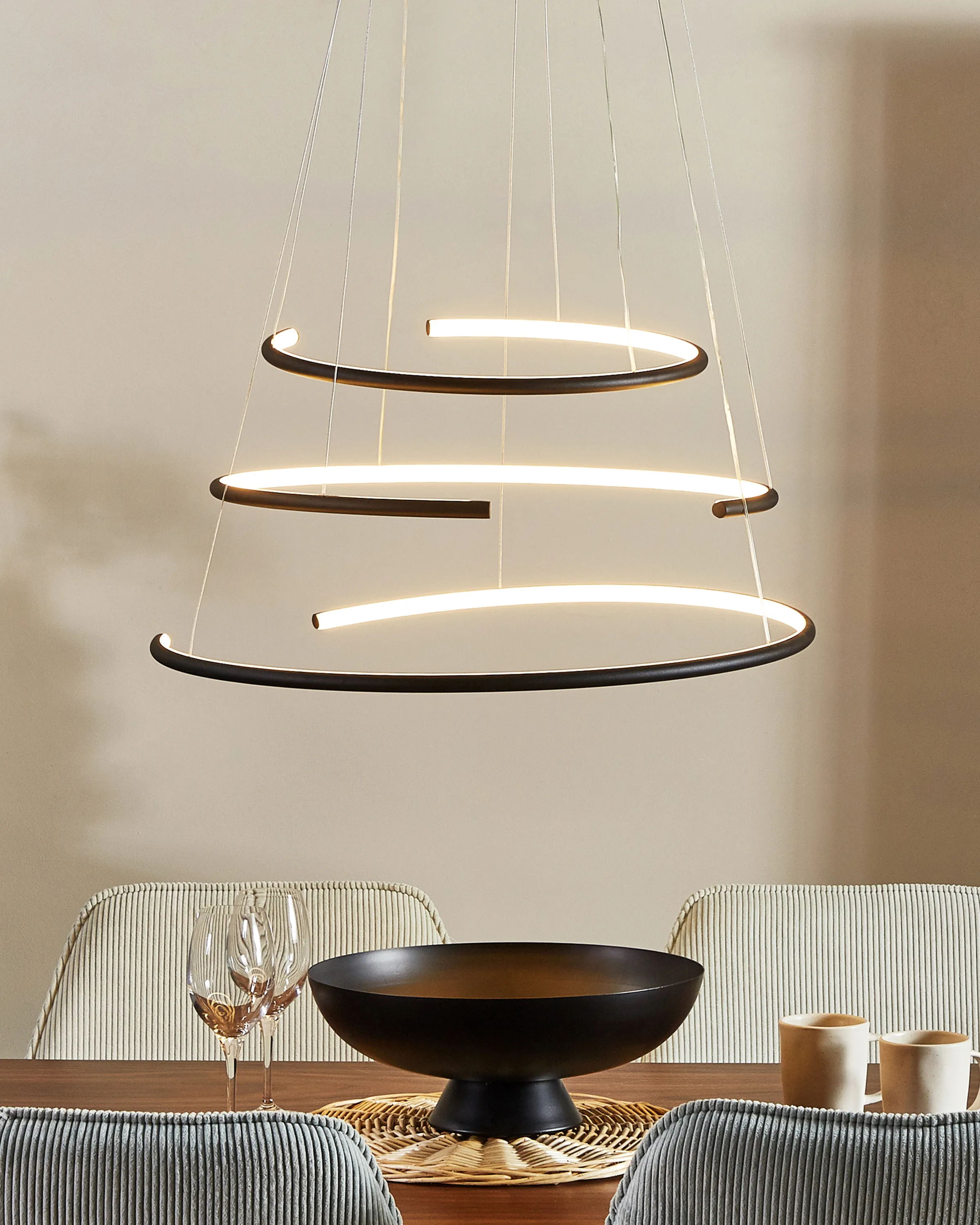 LED hanglamp MAYU Metaal Zwart