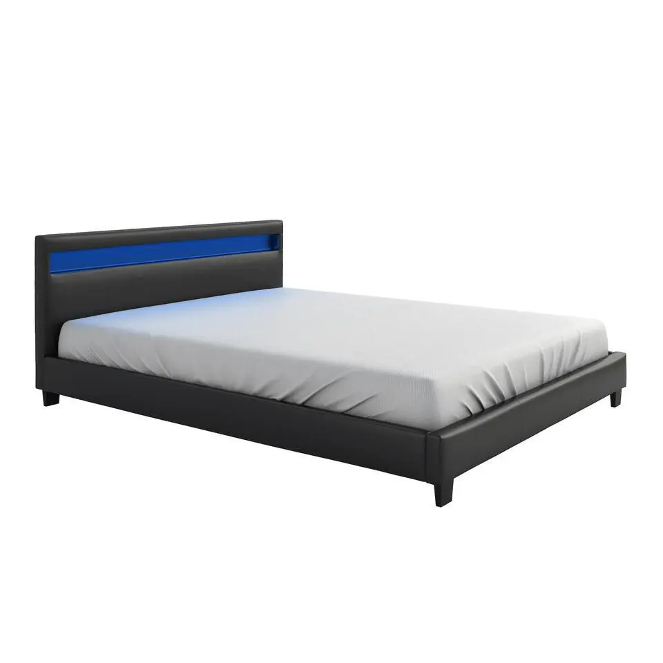 Meubella - Tweepersoonsbed Paris - Zwart - 160x200 cm