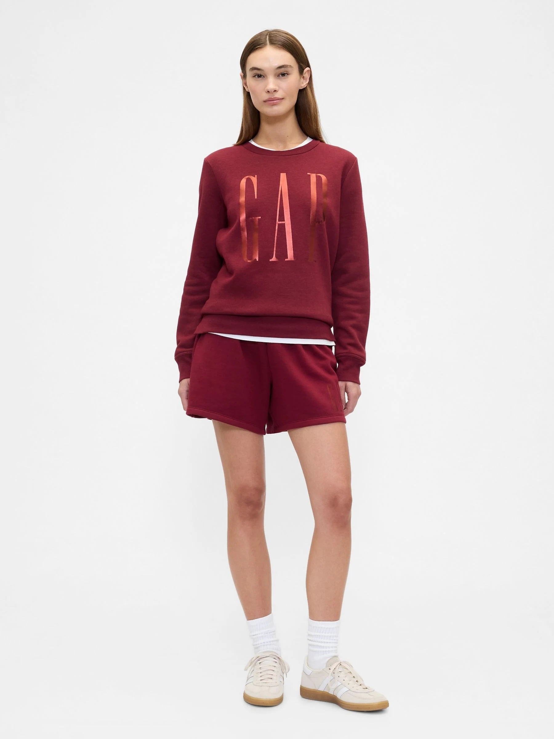 Bordeauxrood - Gap - Relaxed sweatshirt met logo