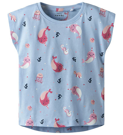 Name It T-Shirt - NmfVigga Chambray Blue/Whale