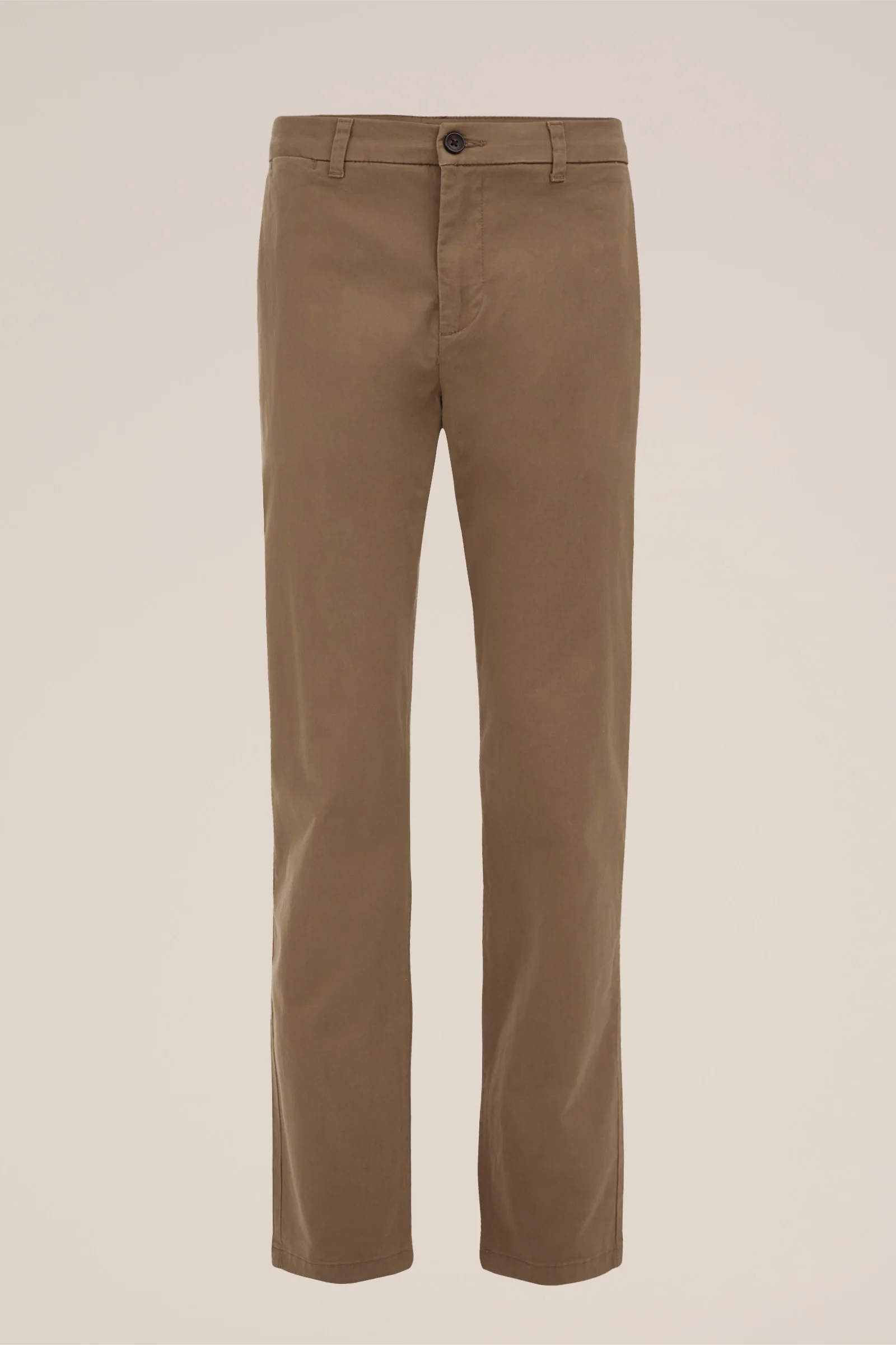slim fit chino met stretch Fundamentals Kaneelbruin