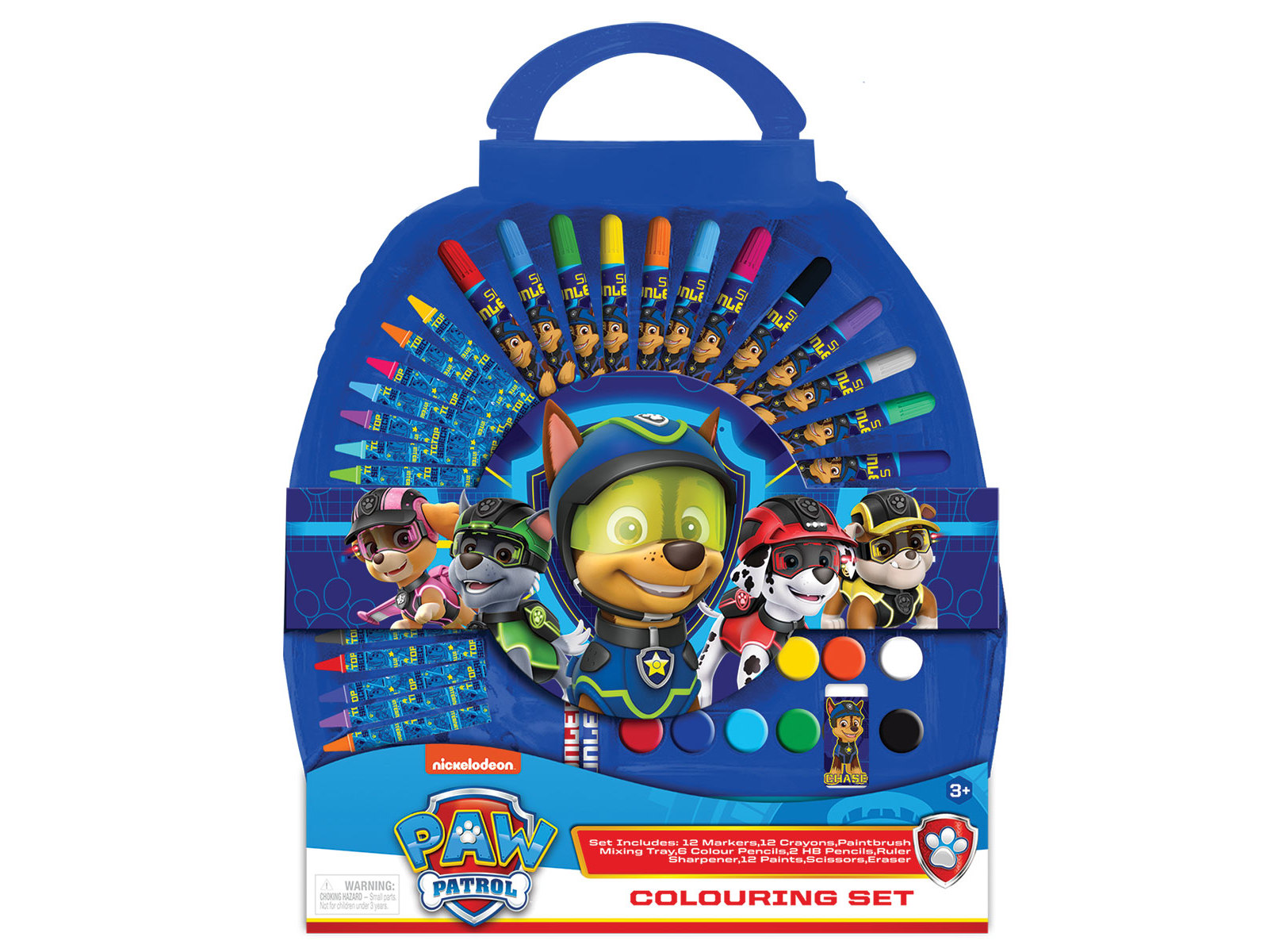 CONJUNTO DE ACESSÓRIOS PARA COLORIR PATRULHA PATA MEIA LUA 50 PEÇAS