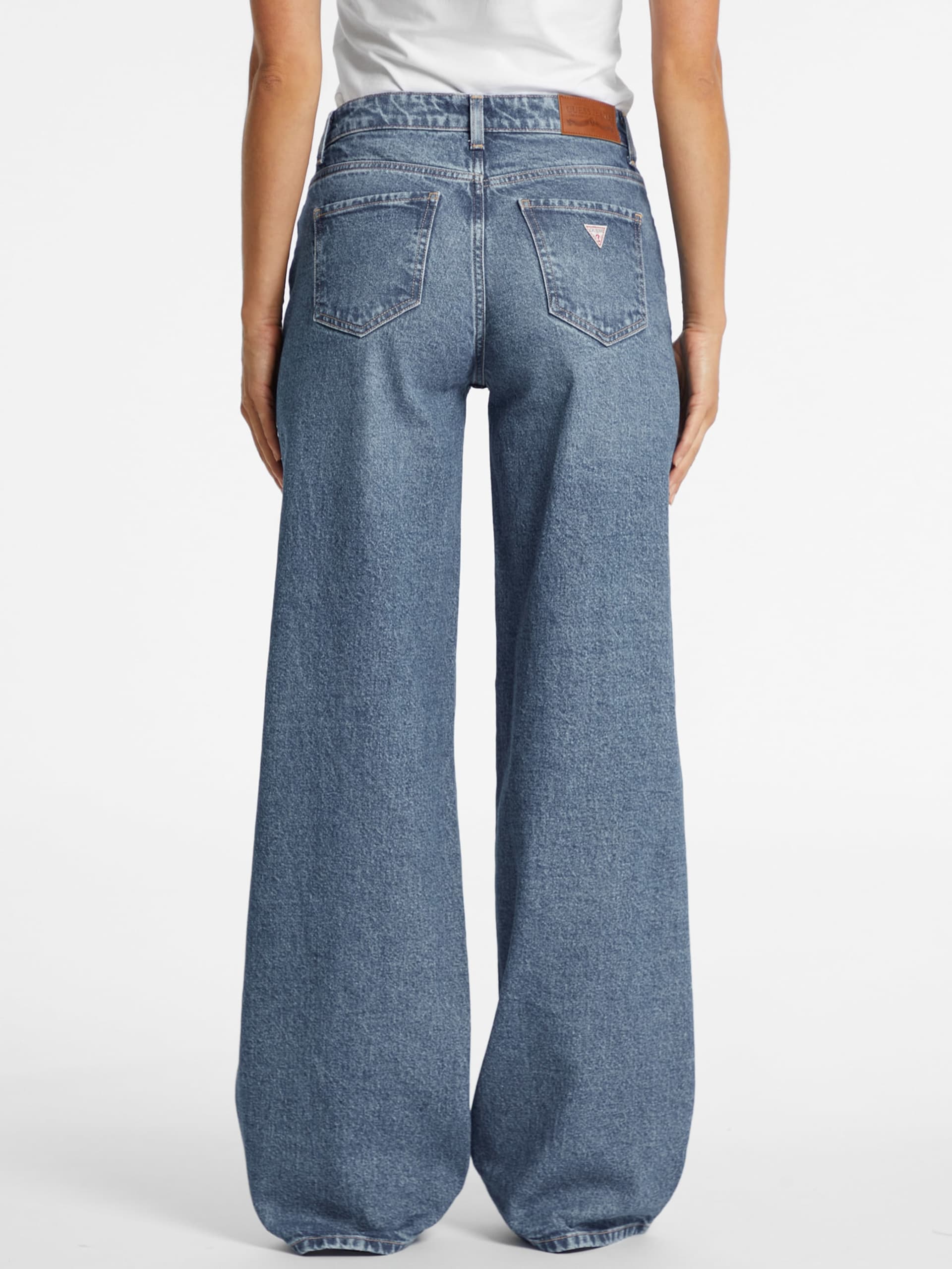 Calça jeans G11 de perna larga