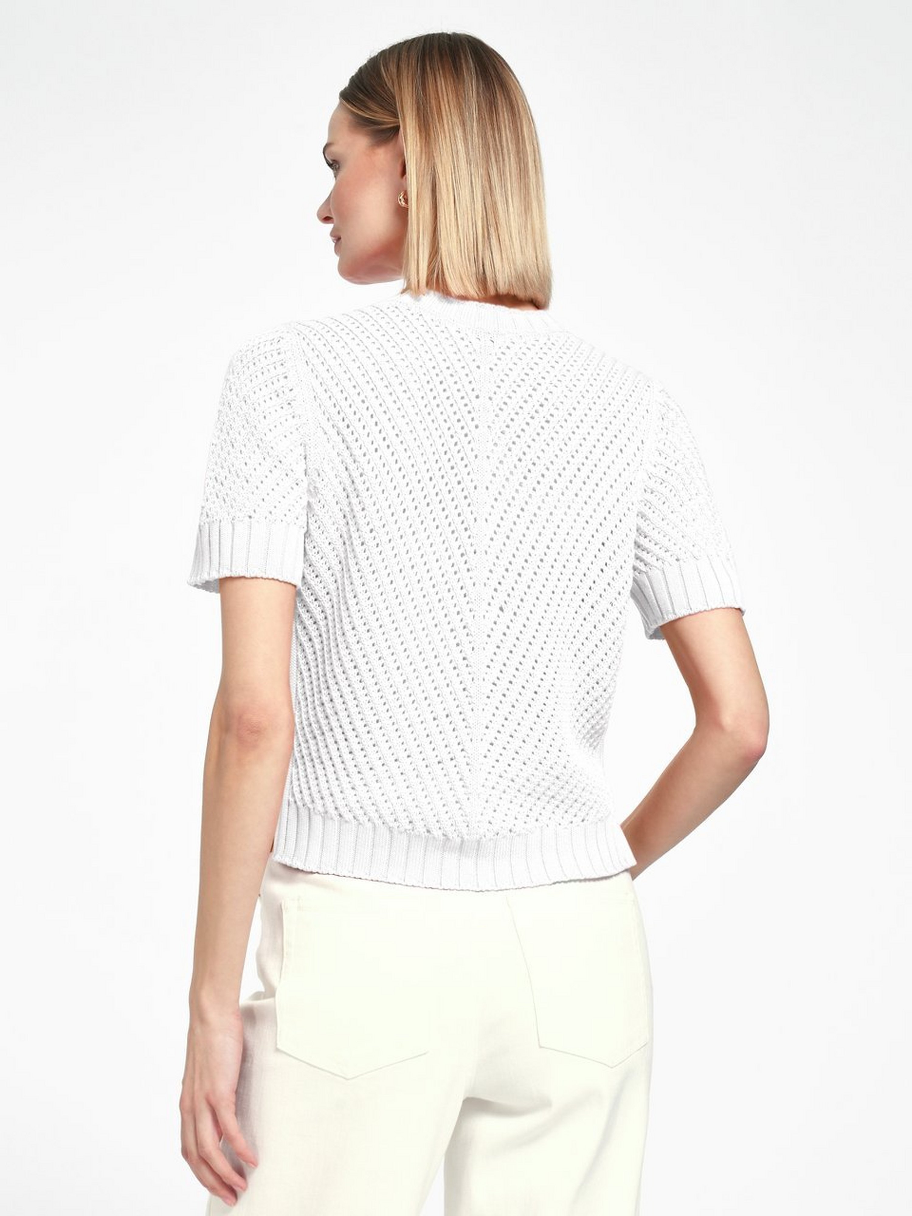 Rundhals-Pullover mit 1/2-Arm