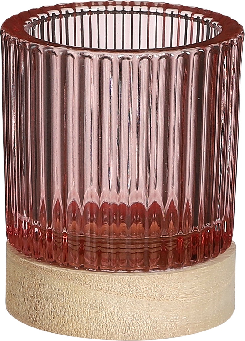 House of Seasons waxinelichthouder Cala roze D 7,5 H 9 cm
