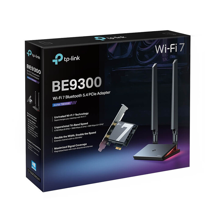 TP-Link Archer TBE550E - Adaptateur PCIe Wi-Fi 7