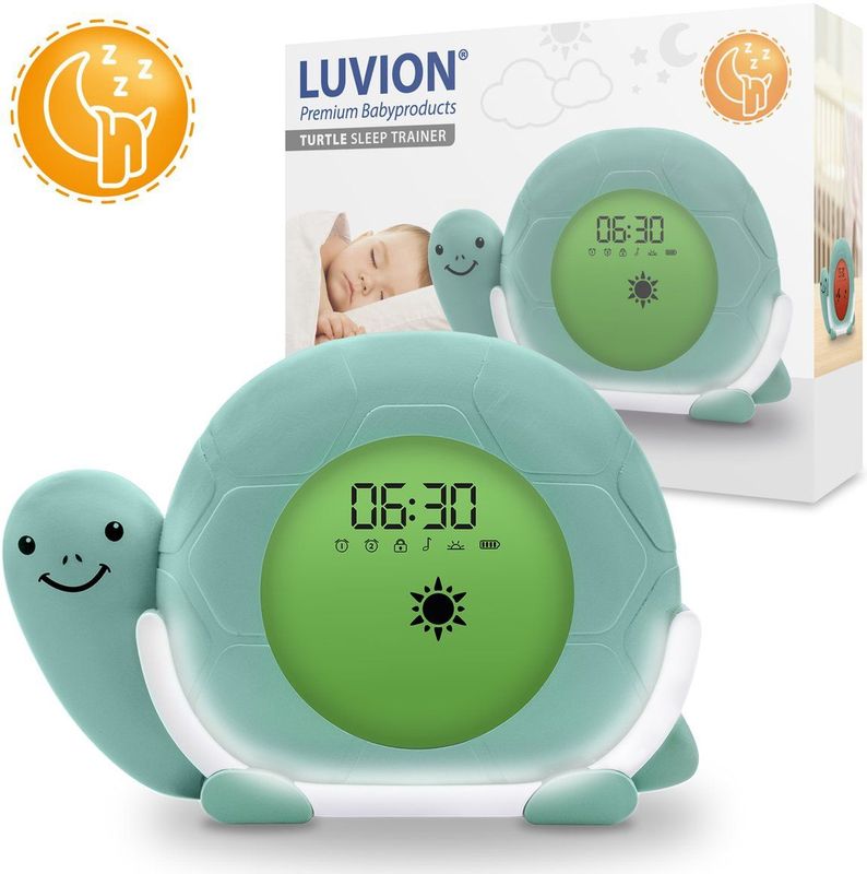 LUVION - Schildpad - Slaaptrainer - Kinderwekker - Nachtlamp - Witte Ruis