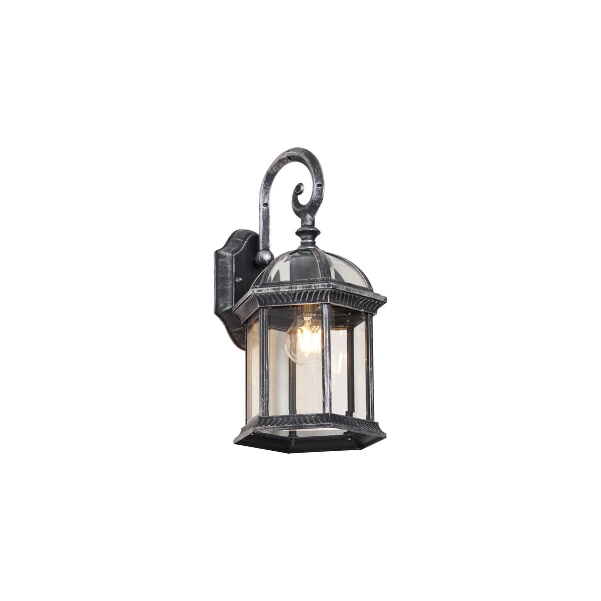 Klassieke buiten wandlamp antiek zilver IP44 - Glasgow