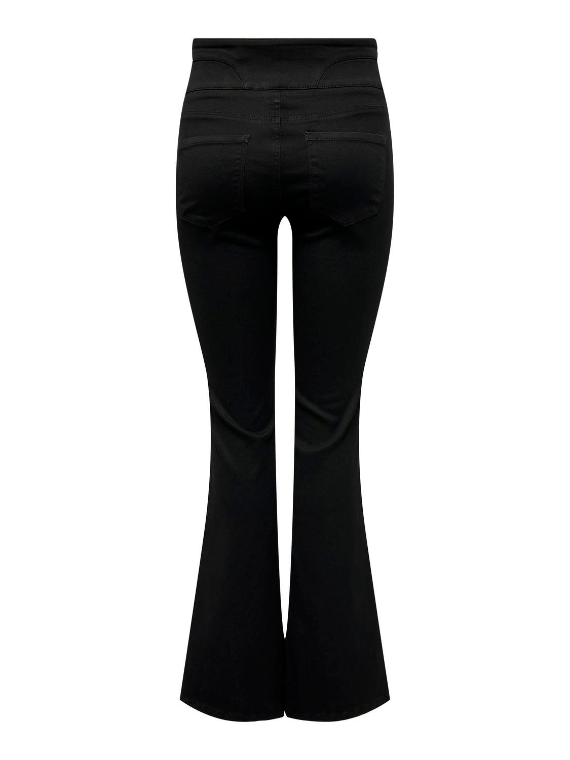 ONLCHERYL Hohe Taille Ausgestellt Jeans Black Denim