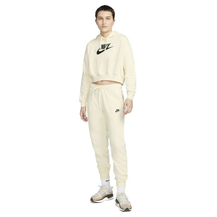 Nike Sportswear Club Fleece Oversized Crop Graphic Haettetroje Gul