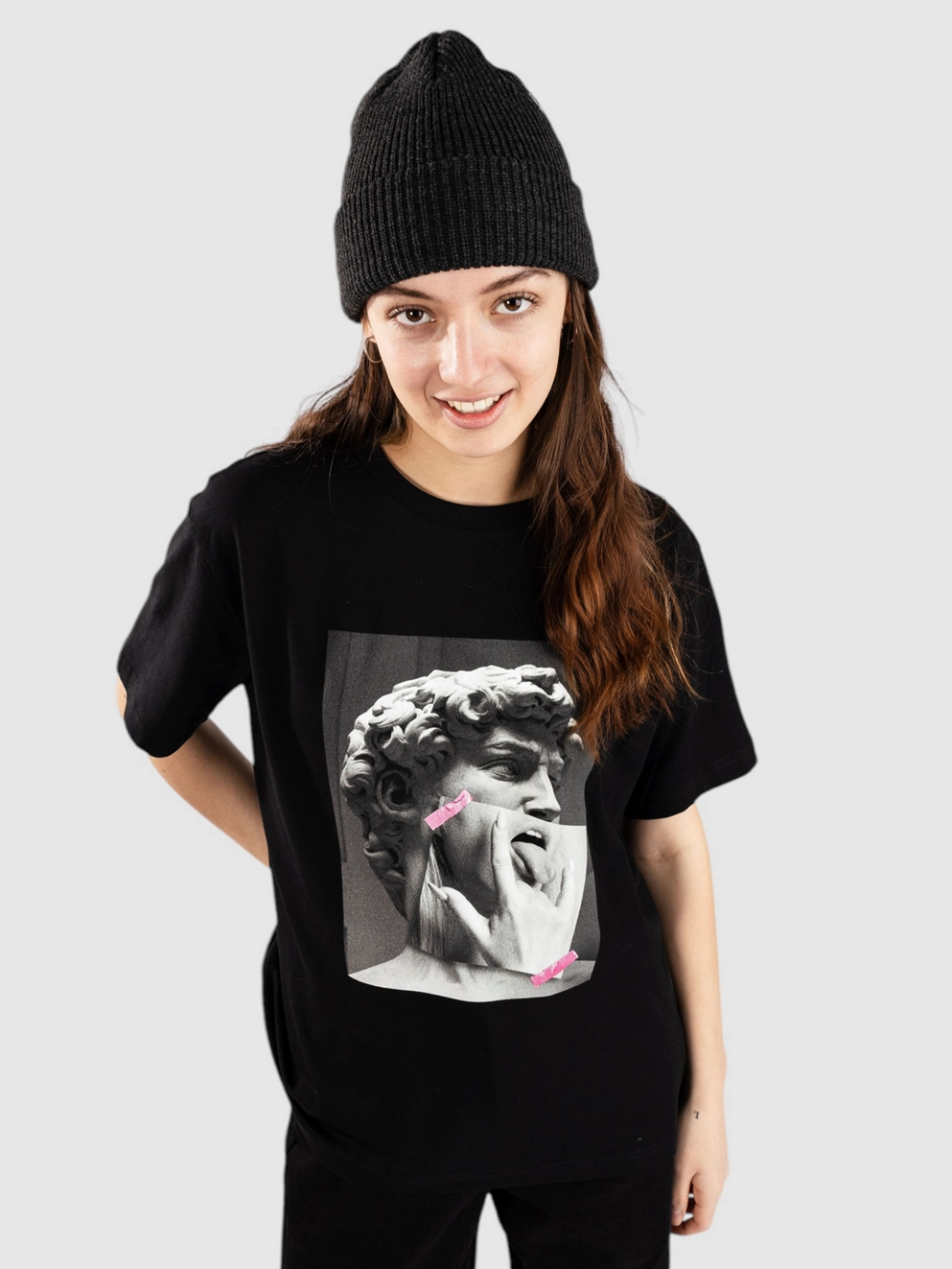 Miss Tee Tongues Out T-Shirt black