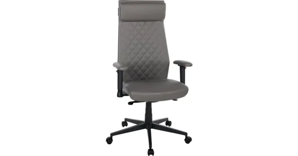 Bürostuhl Matterhorn Microfaser Leder-Optik grau