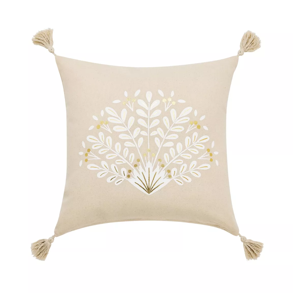 Coussin carré coton (45 x 45 cm) Majestia Beige
