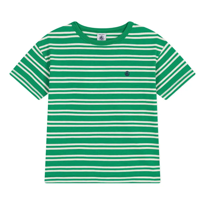 Petit Bateau T-shirt Marcel Rayé | Vert