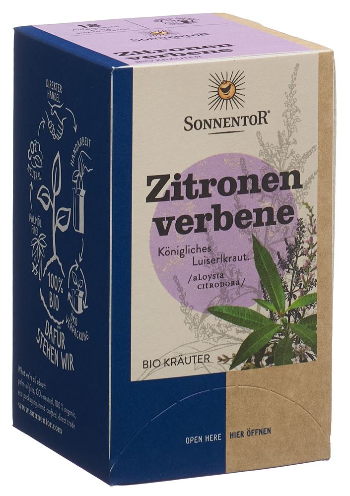 SONNENTOR Zitronenverbene Tee<br>18 Stück, Beutel, BIO