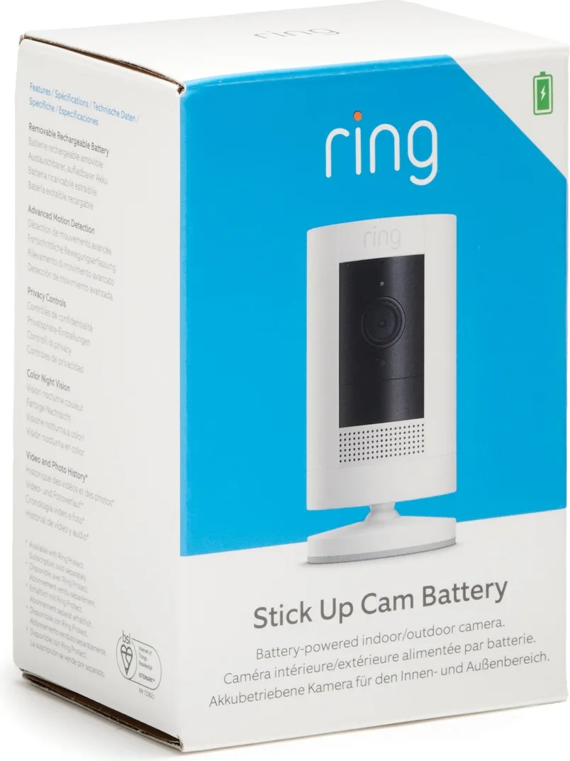 Ring Stick Up Cam Battery Blanc Caméra de surveillance