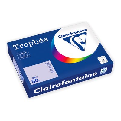 Clairefontaine Trophée -Papier - lilas - A4 (210 x 297 mm) - 80 g/m² - Ramette de 500 feuilles