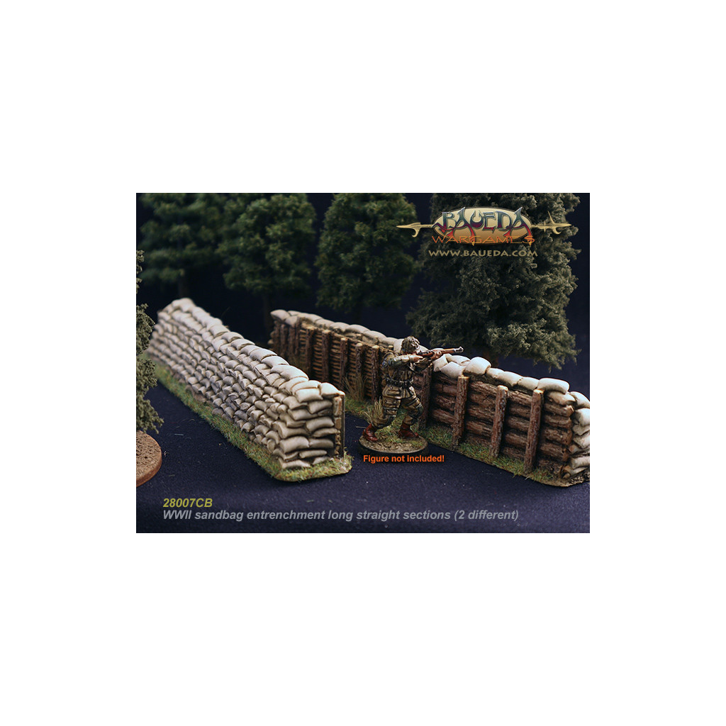 28mm Sandbag entrenchment 16cm long