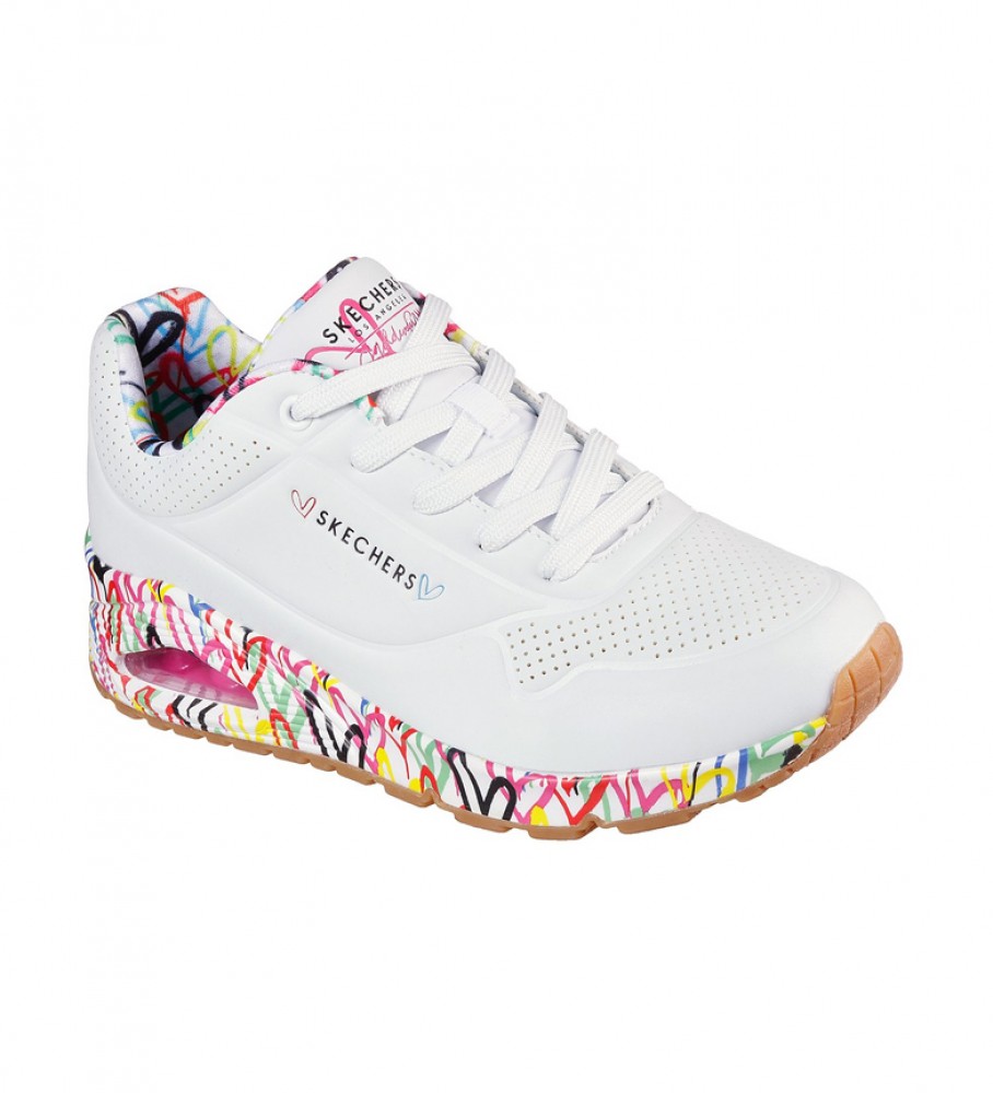 Tênis Skechers Uno Loving Love Branco