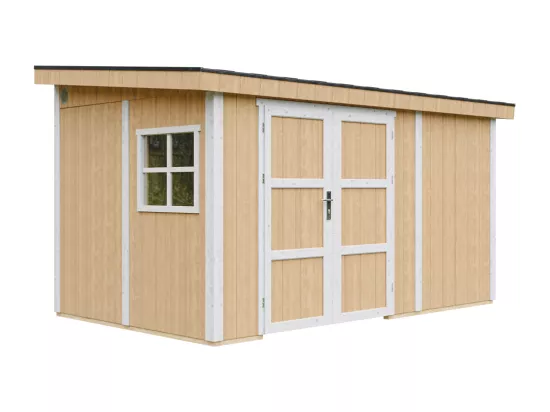 Abri de Jardin Qualité Premium 8,68 m² - H231x248x412 cm - Sans plancher e paroi latérale - Timbela M939B-HARVEST HONEY