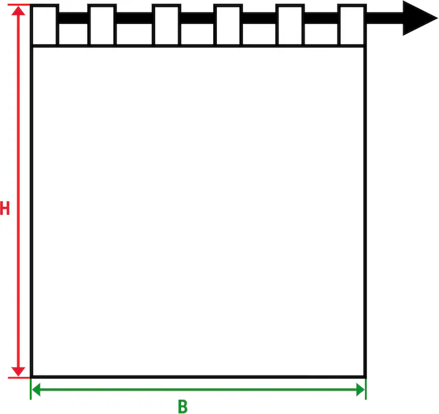 andas Vorhang »Elby 1« Schlaufen 1 Stk. tlg. transparent, basic, monochrom, bis 295 cm Länge