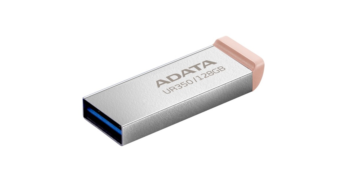 ADATAUR350 128 GB usb-stick  (nikkel/bruin, USB-A 3.2 Gen 1 (5 Gbit/s))
