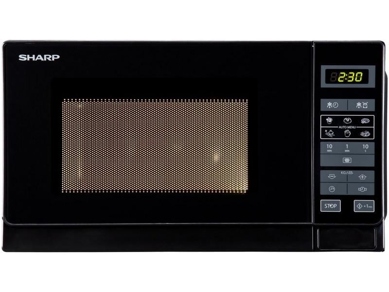 Sharp Mikrowelle R242BKW Schwarz Solo-Kompakt-Mikrowellengerät