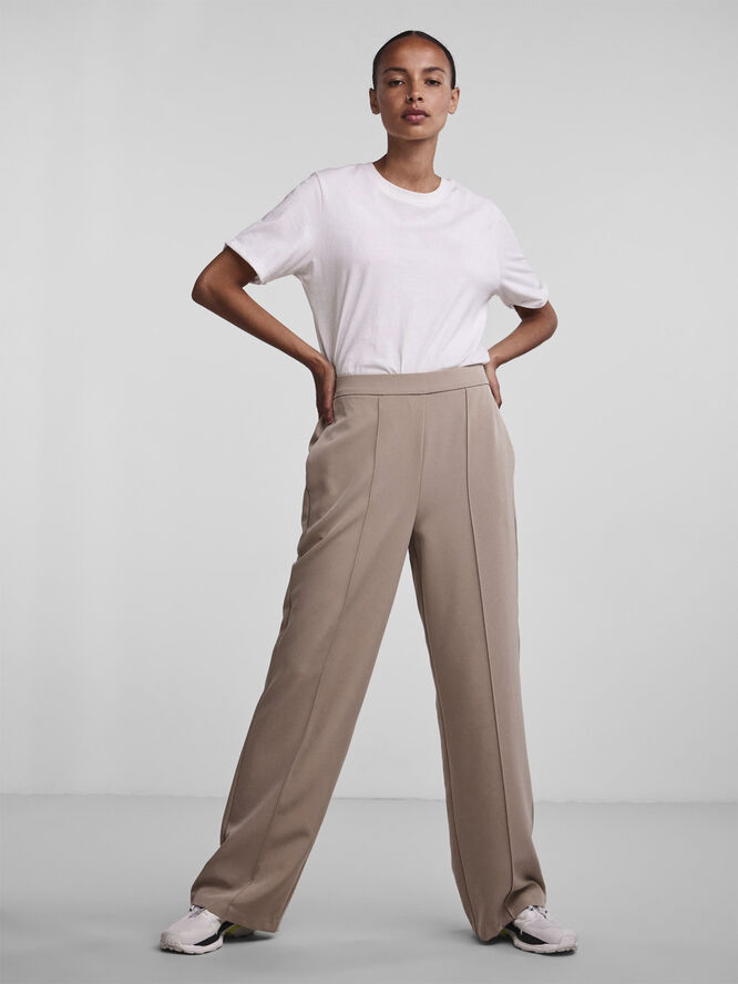 Pieces PCBOSSY HW WIDE PANTS NOOS Sølv