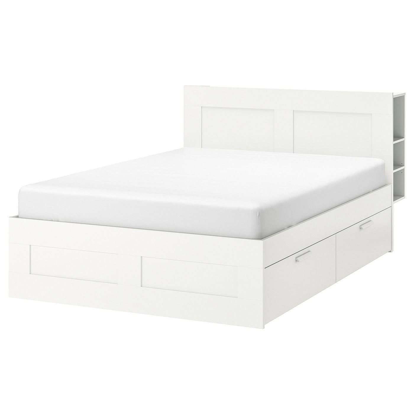 IKEA BRIMNES Bettgestell Kopfteil und Schublade